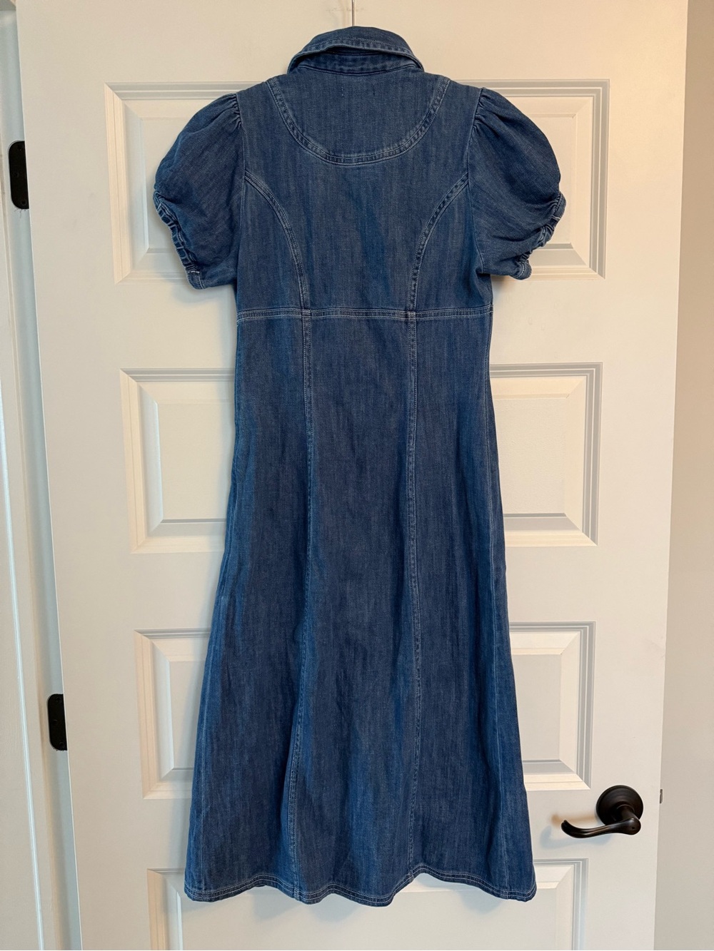 NWOT Pilcro Anthropologie Rebekah Denim Slim Midi Dress - Picture 3 of 6